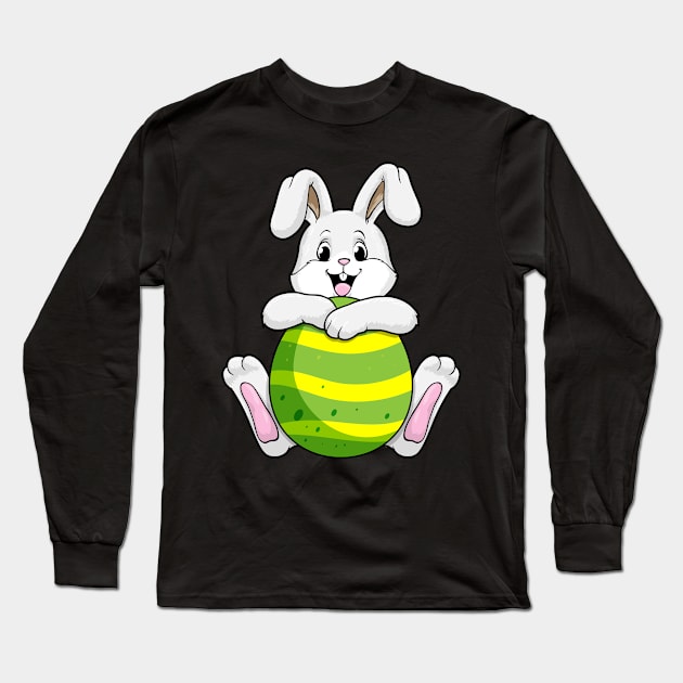 Bunny with long Ears and Egg Long Sleeve T-Shirt by Markus Schnabel